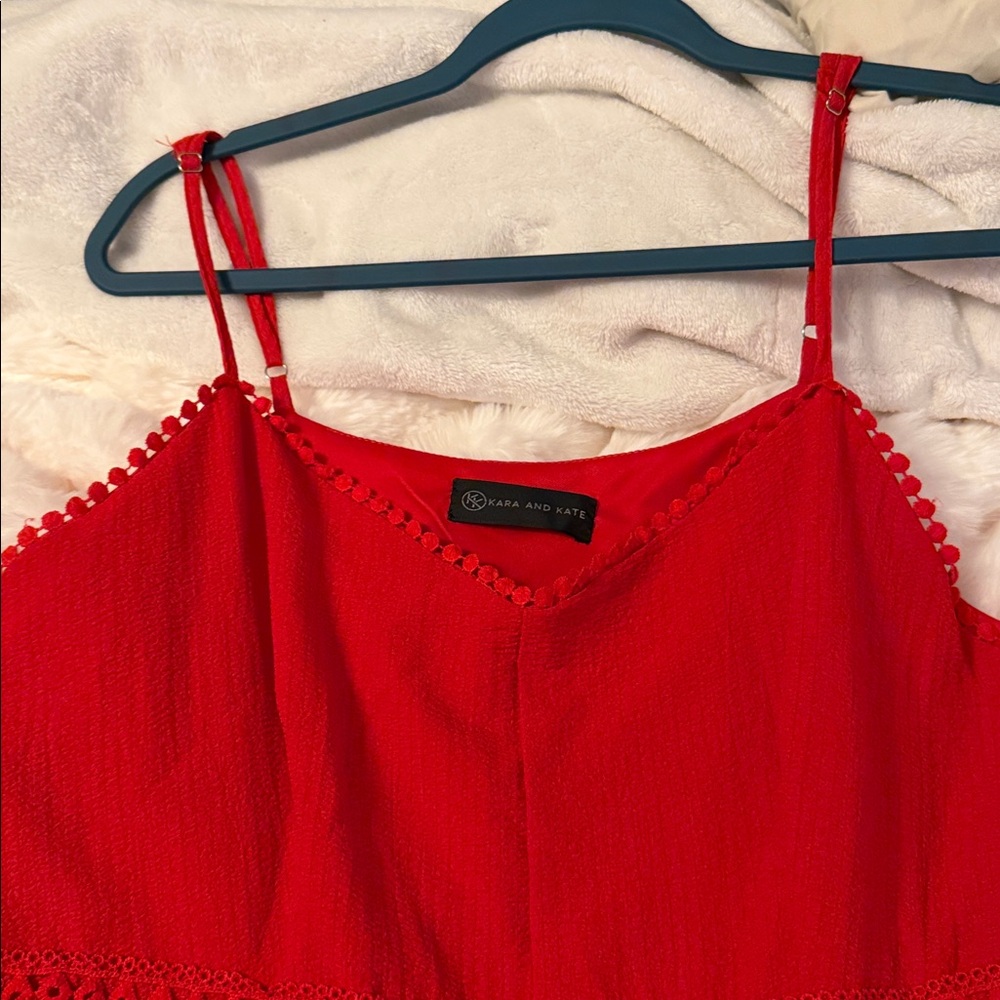 Kara and Kate Elegant Red Mini Dress - Picture 8 of 13
